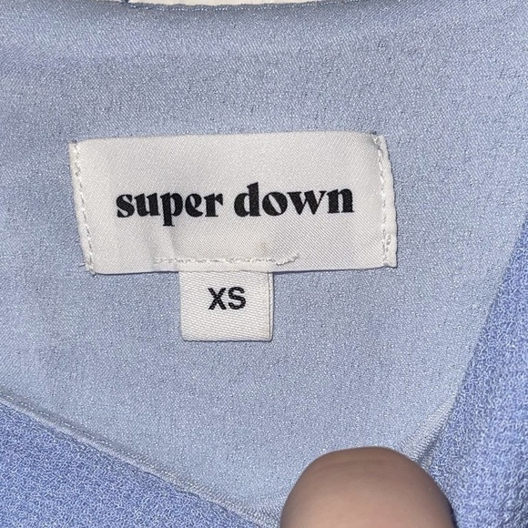 SUPERDOWN x REVOLVE Cheyenne Baby Blue Open Back Mini Dress, Size XS - Picture 7 of 11